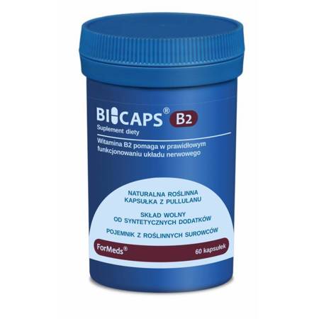 BICAPS® B2 - witamina B2, 60 vegan kapsułek, ForMeds