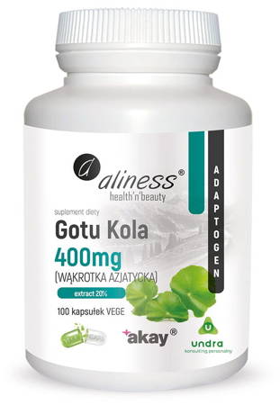 Gotu Kola (Centella asiatica, wąkrotka azjatycka) 400 mg, Aliness